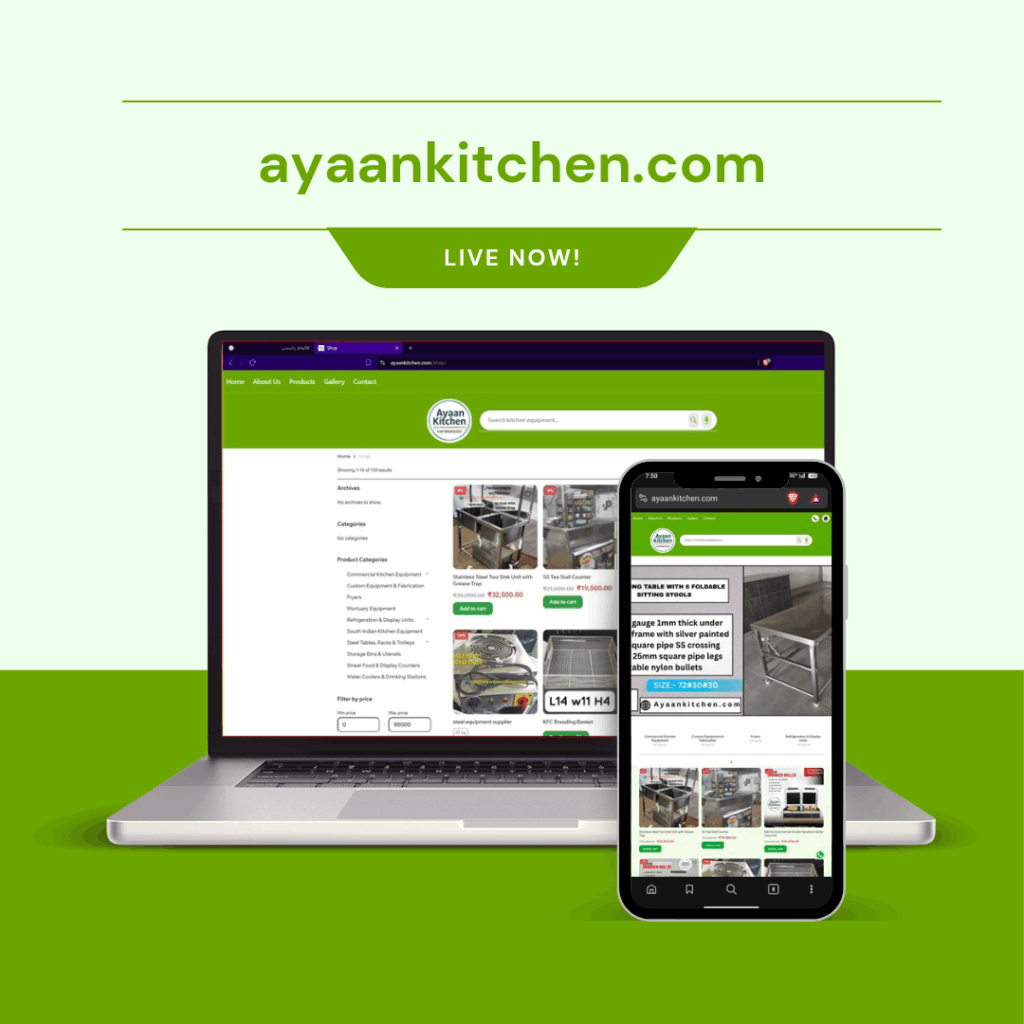 Ayaan Kitchen – Website & E-Commerce Development